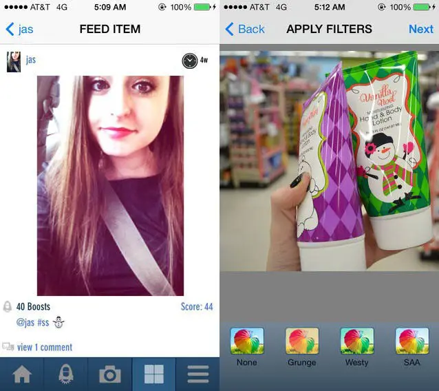 Likeability screenshots