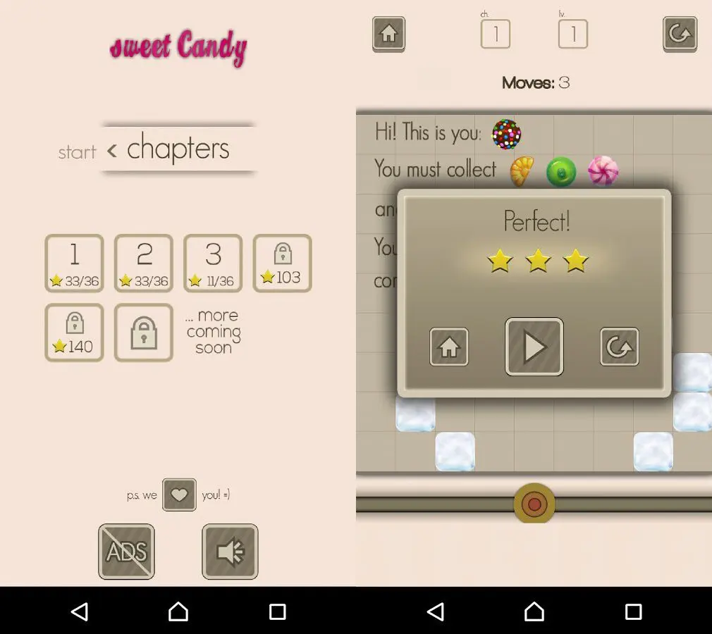 Sweet Candy app screenshot