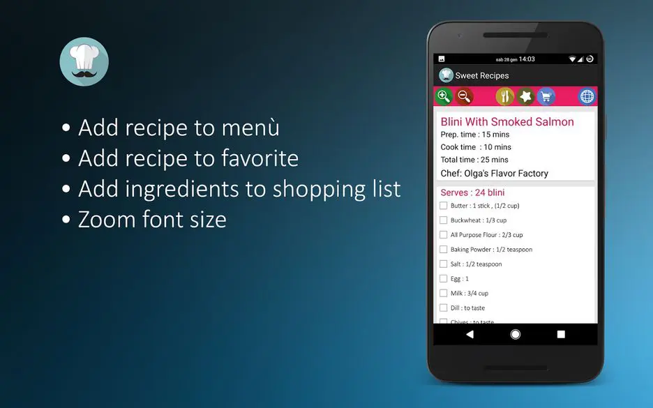 Sweet Recipes screenshot