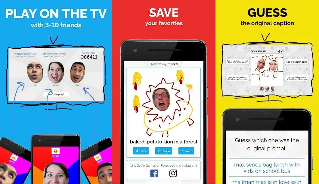 Selfie Games app