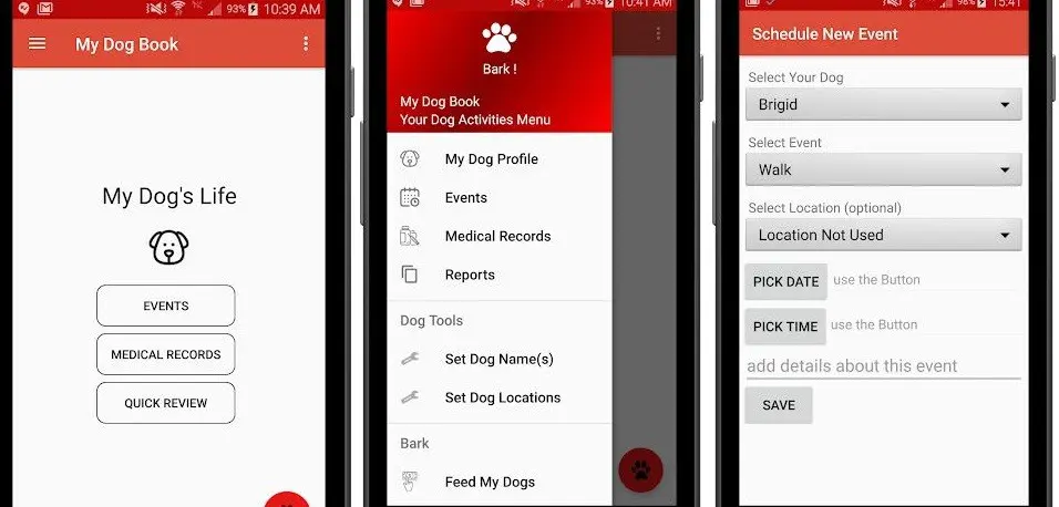 My Dog Book app