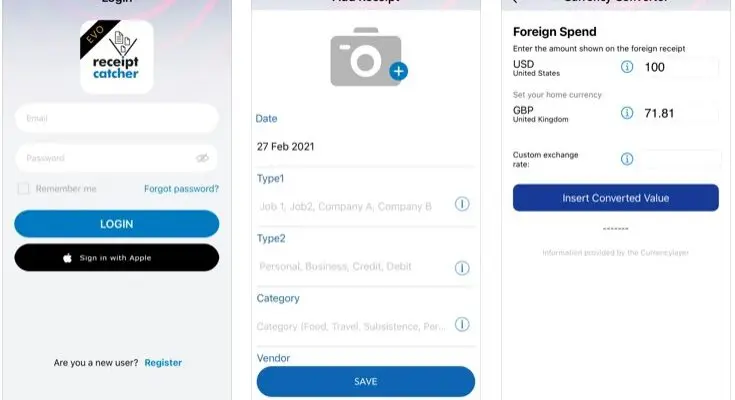 Receipt Catcher Evo app