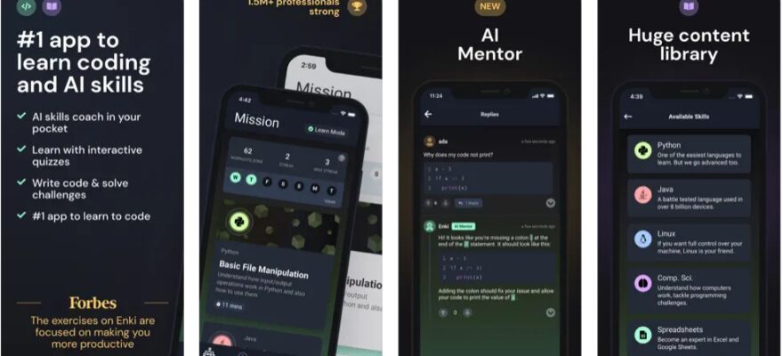 enki app screenshots