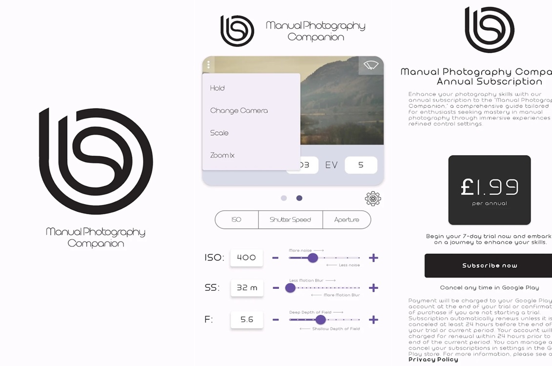 Manual Photography Companion app